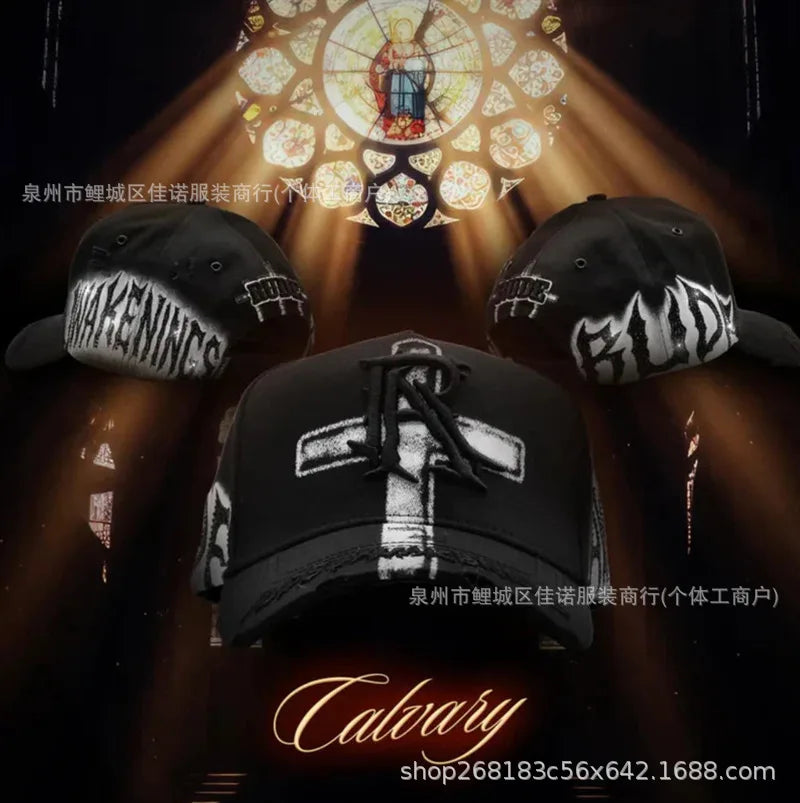 Gorra de Béisbol Ajustable DANDY con Bordado de Letras, Estilo Hip Hop, Moderna, Transpirable, con Protección Solar, Parte Superior Redonda y Flexible