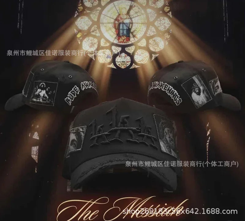 Gorra de Béisbol Ajustable DANDY con Bordado de Letras, Estilo Hip Hop, Moderna, Transpirable, con Protección Solar, Parte Superior Redonda y Flexible