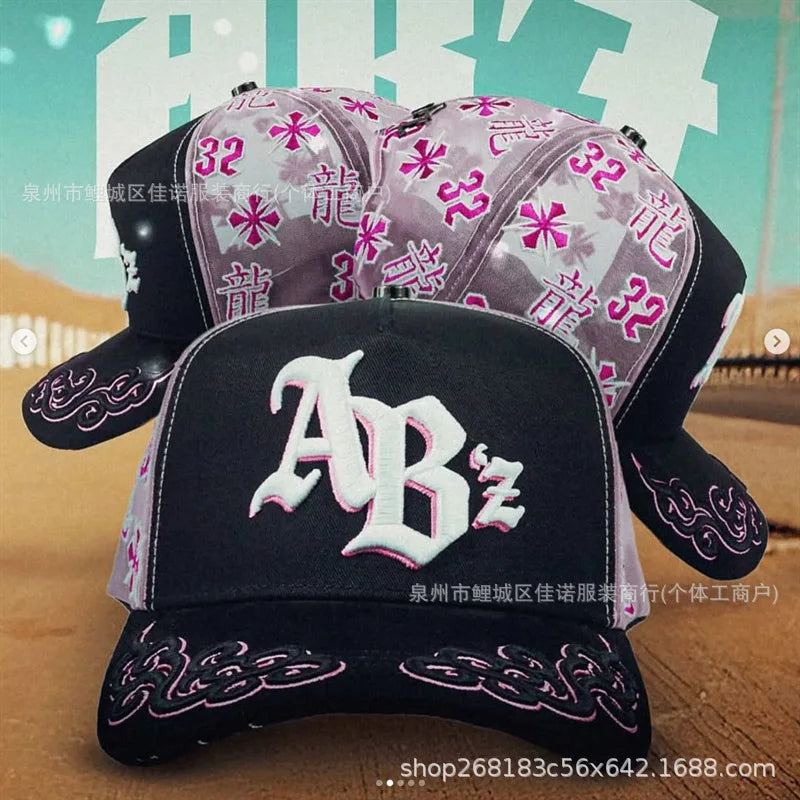 Gorra de Béisbol Ajustable DANDY con Bordado de Letras, Estilo Hip Hop, Moderna, Transpirable, con Protección Solar, Parte Superior Redonda y Flexible