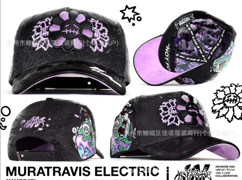 Gorra de Béisbol Ajustable DANDY con Bordado de Letras, Estilo Hip Hop, Moderna, Transpirable, con Protección Solar, Parte Superior Redonda y Flexible