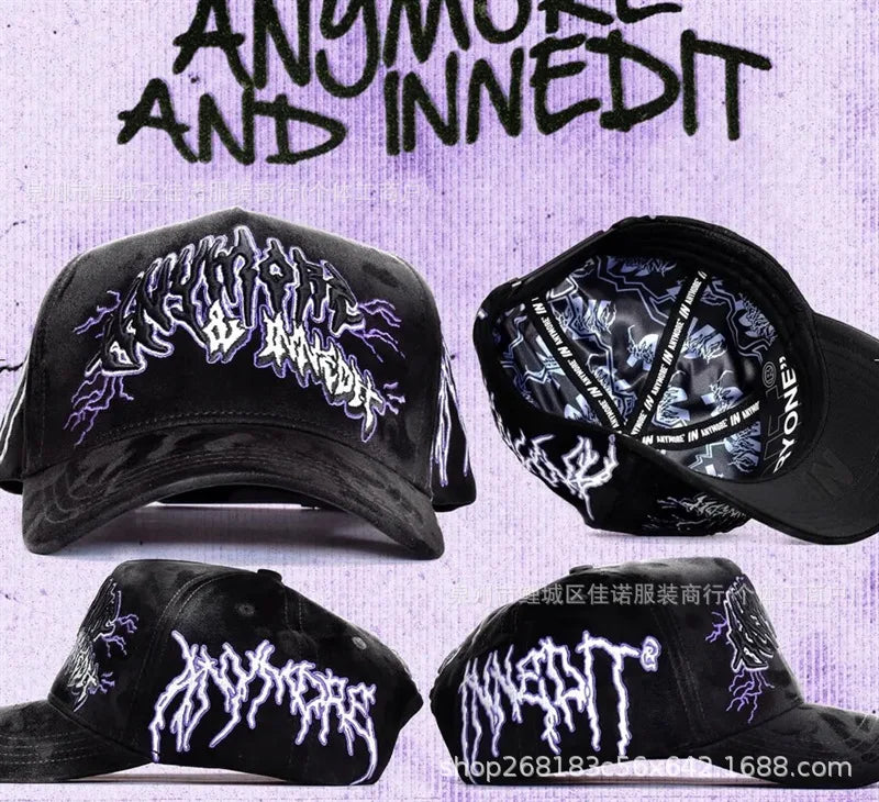 Gorra de Béisbol Ajustable DANDY con Bordado de Letras, Estilo Hip Hop, Moderna, Transpirable, con Protección Solar, Parte Superior Redonda y Flexible