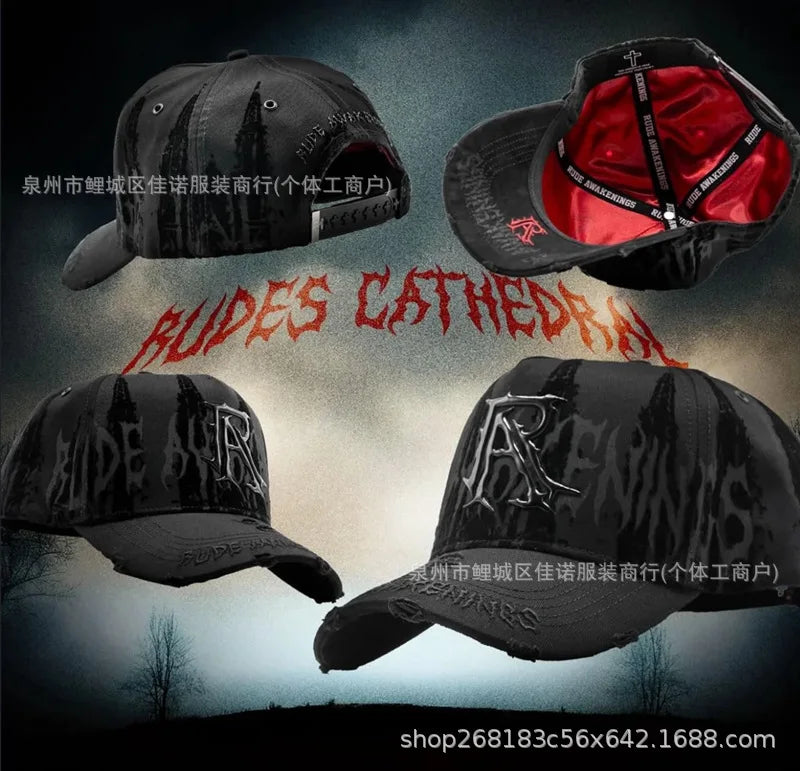 Gorra de Béisbol Ajustable DANDY con Bordado de Letras, Estilo Hip Hop, Moderna, Transpirable, con Protección Solar, Parte Superior Redonda y Flexible