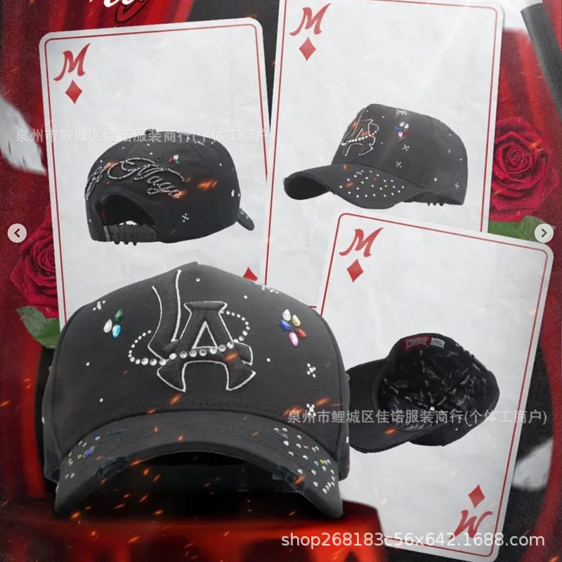 Gorra de Béisbol Ajustable DANDY con Bordado de Letras, Estilo Hip Hop, Moderna, Transpirable, con Protección Solar, Parte Superior Redonda y Flexible