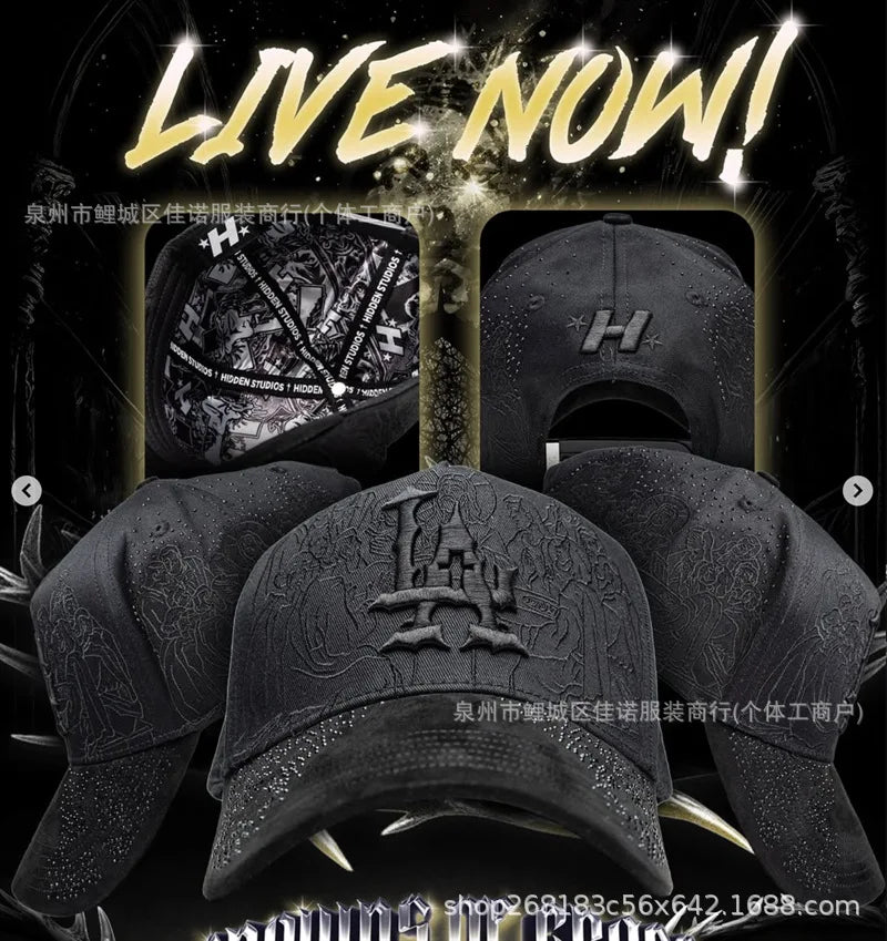Gorra de Béisbol Ajustable DANDY con Bordado de Letras, Estilo Hip Hop, Moderna, Transpirable, con Protección Solar, Parte Superior Redonda y Flexible