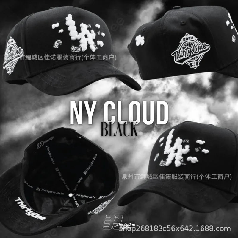 Gorra de Béisbol Ajustable DANDY con Bordado de Letras, Estilo Hip Hop, Moderna, Transpirable, con Protección Solar, Parte Superior Redonda y Flexible