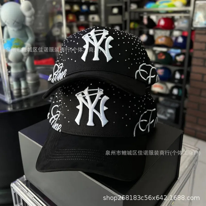 Gorra de Béisbol Ajustable DANDY con Bordado de Letras, Estilo Hip Hop, Moderna, Transpirable, con Protección Solar, Parte Superior Redonda y Flexible