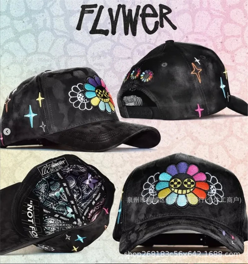 Gorra de Béisbol Ajustable DANDY con Bordado de Letras, Estilo Hip Hop, Moderna, Transpirable, con Protección Solar, Parte Superior Redonda y Flexible
