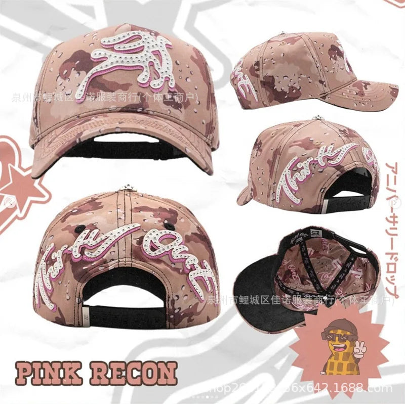 Gorra de Béisbol Ajustable DANDY con Bordado de Letras, Estilo Hip Hop, Moderna, Transpirable, con Protección Solar, Parte Superior Redonda y Flexible