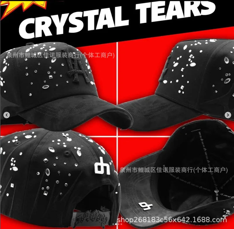 Gorra de Béisbol Ajustable DANDY con Bordado de Letras, Estilo Hip Hop, Moderna, Transpirable, con Protección Solar, Parte Superior Redonda y Flexible