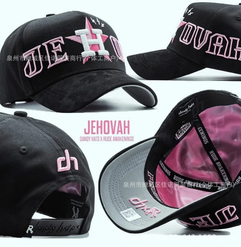 Gorra de Béisbol Ajustable DANDY con Bordado de Letras, Estilo Hip Hop, Moderna, Transpirable, con Protección Solar, Parte Superior Redonda y Flexible