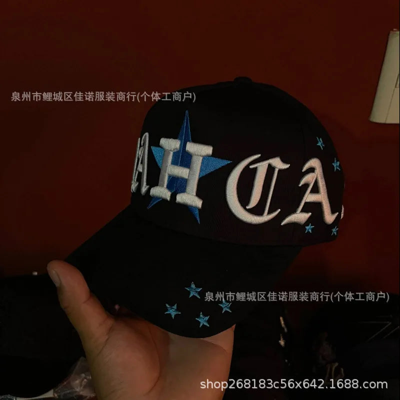 Gorra de Béisbol Ajustable DANDY con Bordado de Letras, Estilo Hip Hop, Moderna, Transpirable, con Protección Solar, Parte Superior Redonda y Flexible