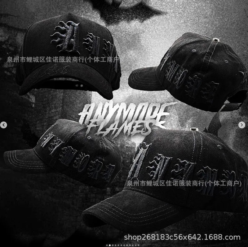 Gorra de Béisbol Ajustable DANDY con Bordado de Letras, Estilo Hip Hop, Moderna, Transpirable, con Protección Solar, Parte Superior Redonda y Flexible