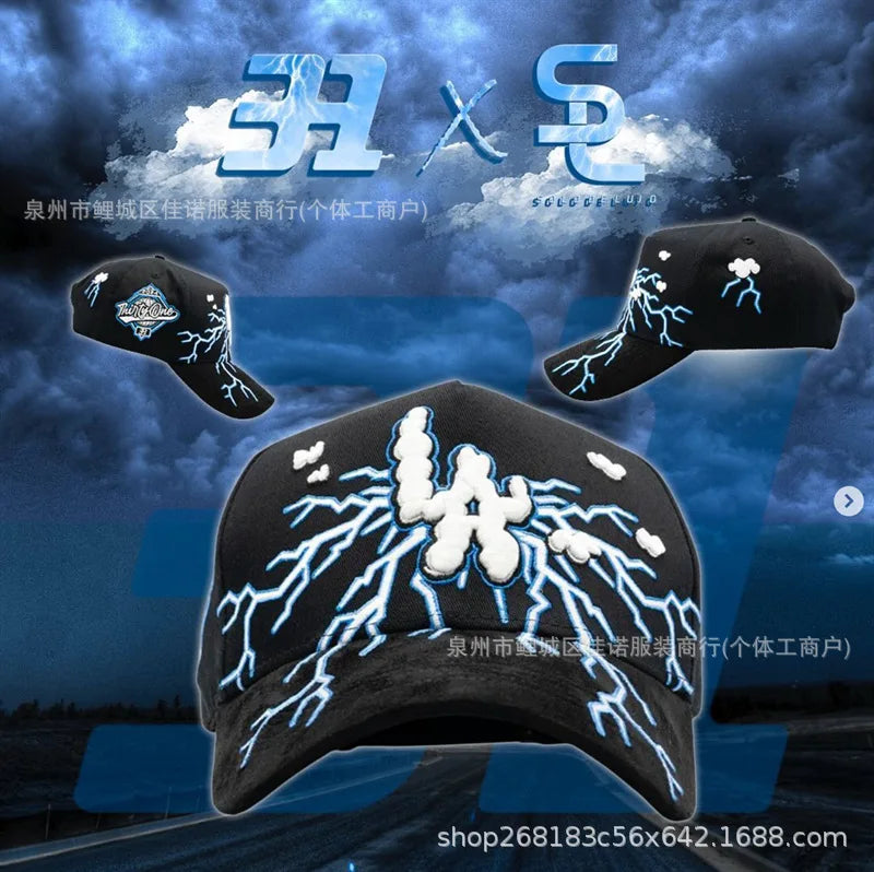 Gorra de Béisbol Ajustable DANDY con Bordado de Letras, Estilo Hip Hop, Moderna, Transpirable, con Protección Solar, Parte Superior Redonda y Flexible