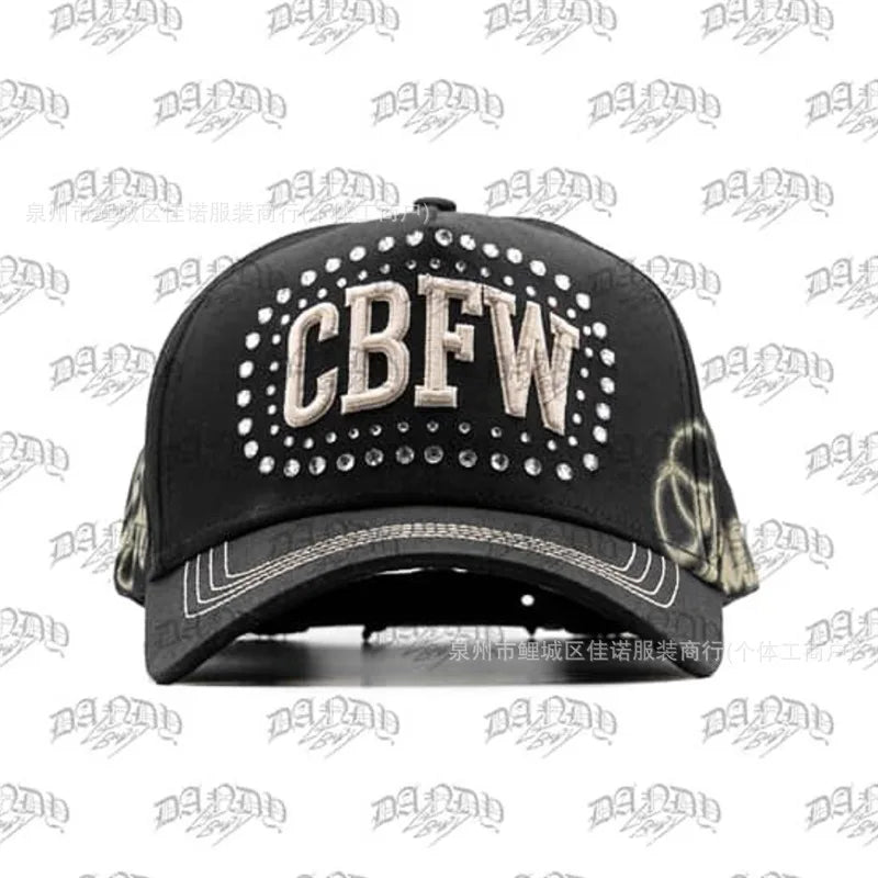 Gorra de Béisbol Ajustable DANDY con Bordado de Letras, Estilo Hip Hop, Moderna, Transpirable, con Protección Solar, Parte Superior Redonda y Flexible