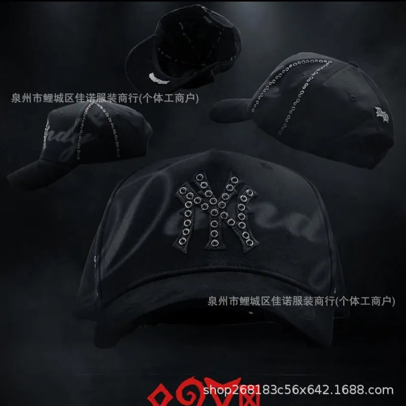 Gorra de Béisbol Ajustable DANDY con Bordado de Letras, Estilo Hip Hop, Moderna, Transpirable, con Protección Solar, Parte Superior Redonda y Flexible