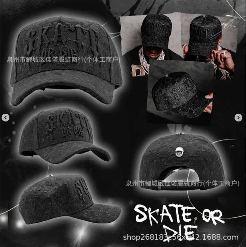 Gorra de Béisbol Ajustable DANDY con Bordado de Letras, Estilo Hip Hop, Moderna, Transpirable, con Protección Solar, Parte Superior Redonda y Flexible