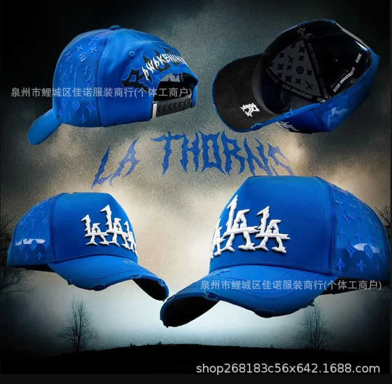 Gorra de Béisbol Ajustable DANDY con Bordado de Letras, Estilo Hip Hop, Moderna, Transpirable, con Protección Solar, Parte Superior Redonda y Flexible
