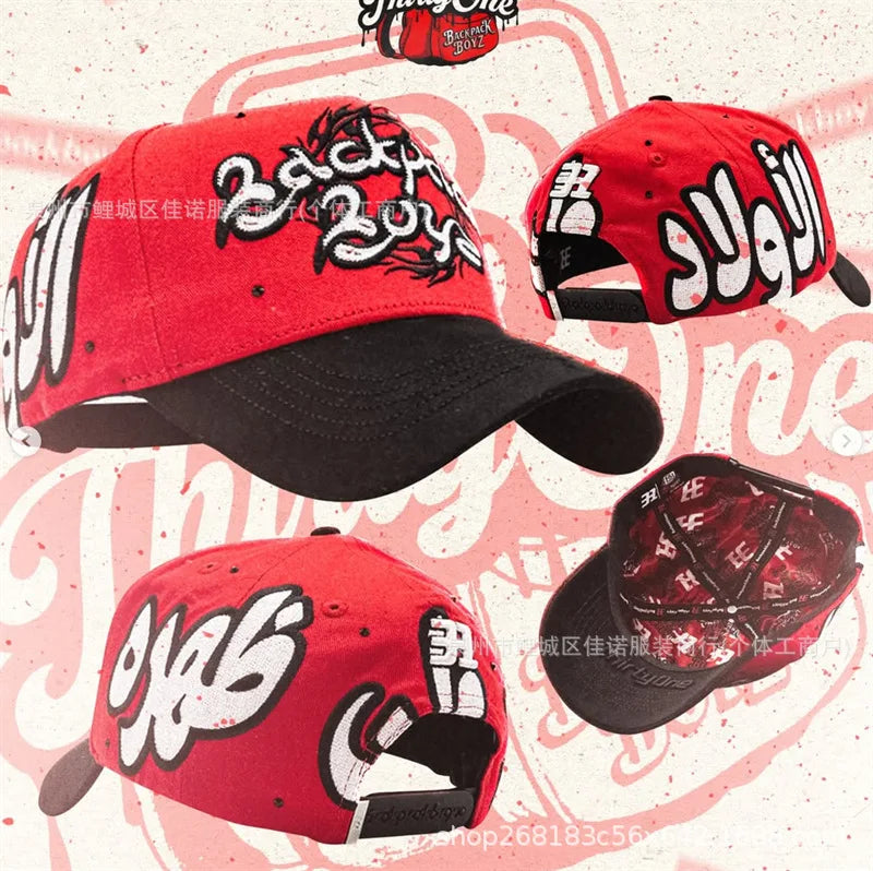 Gorra de Béisbol Ajustable DANDY con Bordado de Letras, Estilo Hip Hop, Moderna, Transpirable, con Protección Solar, Parte Superior Redonda y Flexible