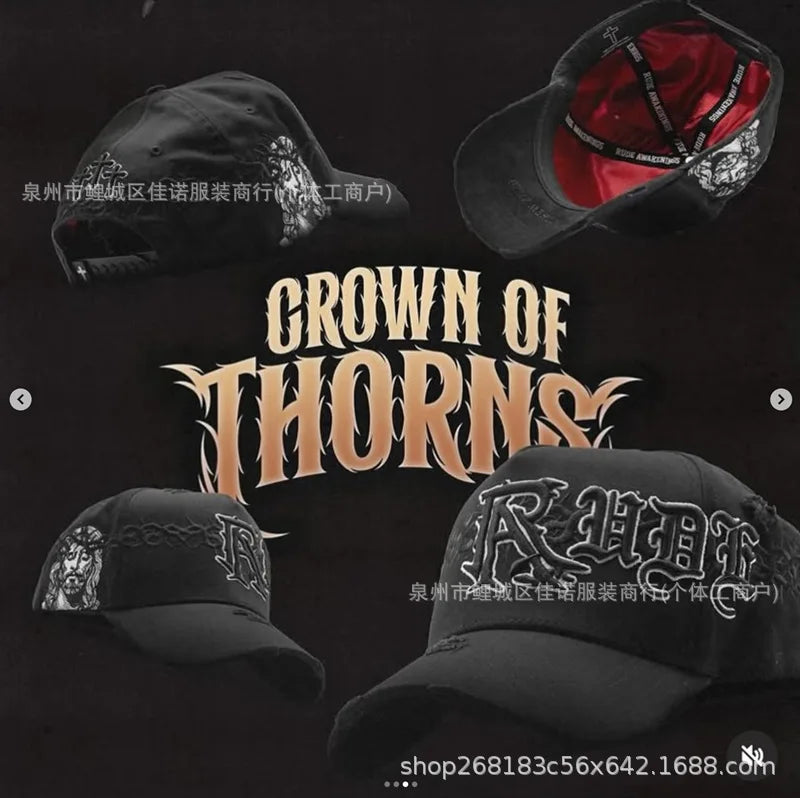 Gorra de Béisbol Ajustable DANDY con Bordado de Letras, Estilo Hip Hop, Moderna, Transpirable, con Protección Solar, Parte Superior Redonda y Flexible
