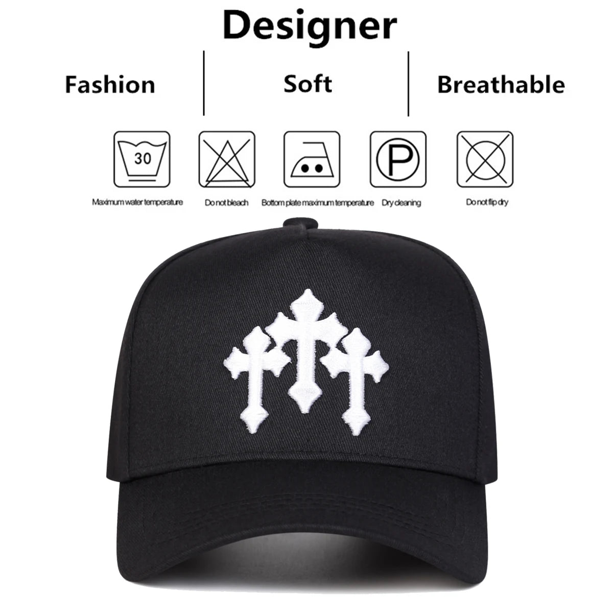 Gorras de béisbol con bordado cruzado Unisex