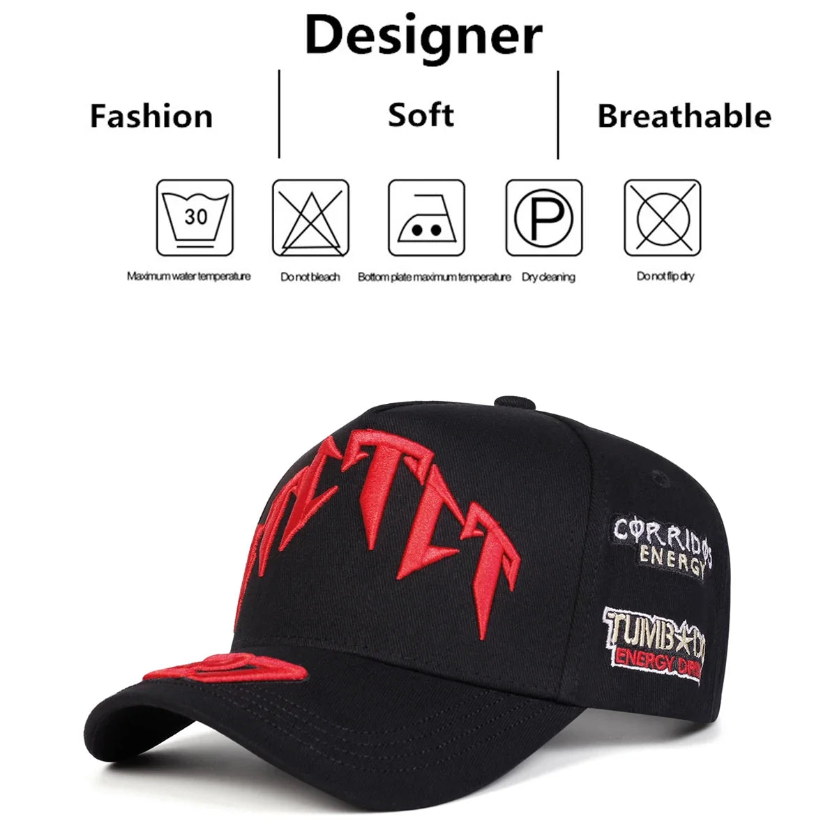 Gorras de béisbol unisex con bordado