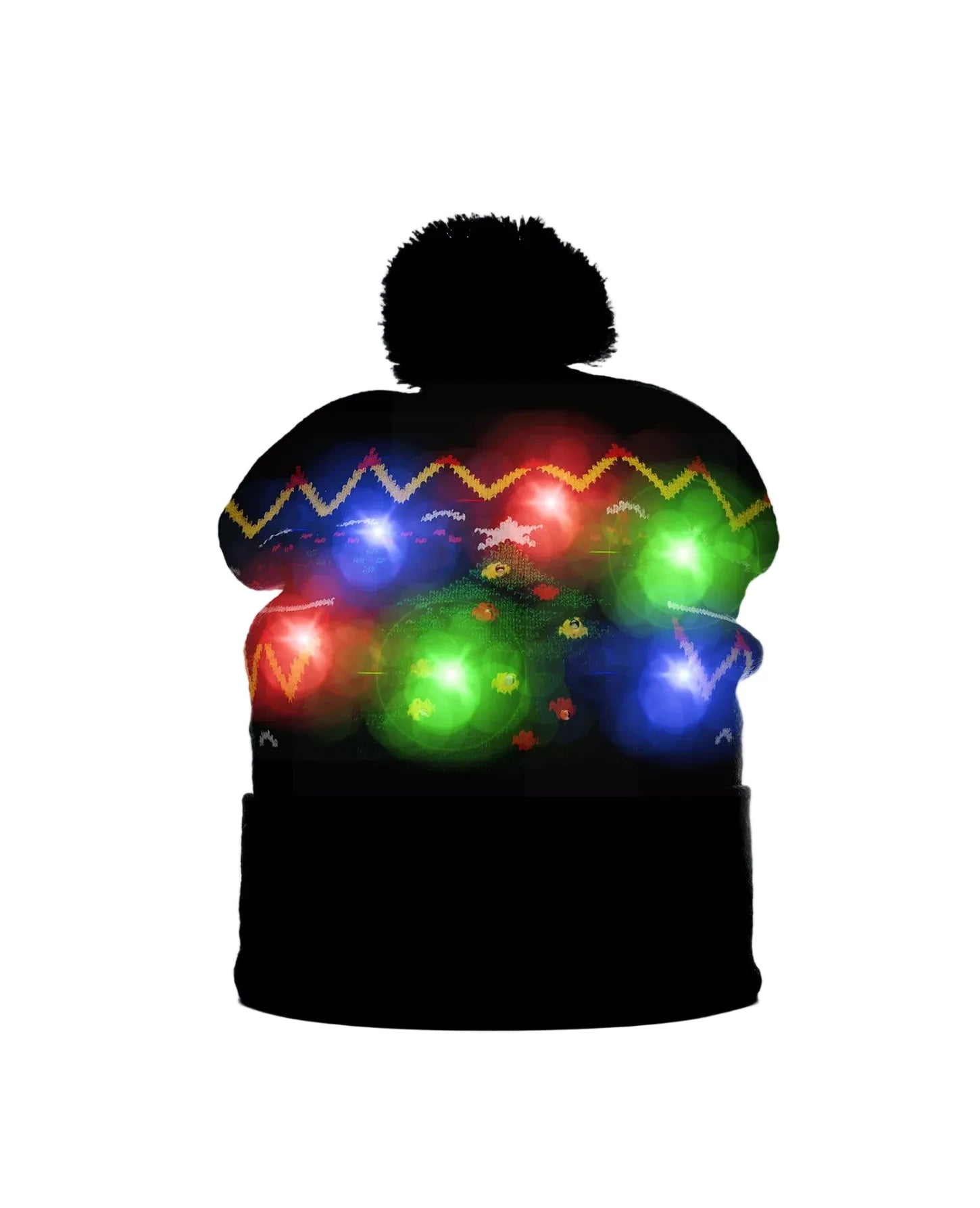 Gorro de Navidad tejido con luces LED,