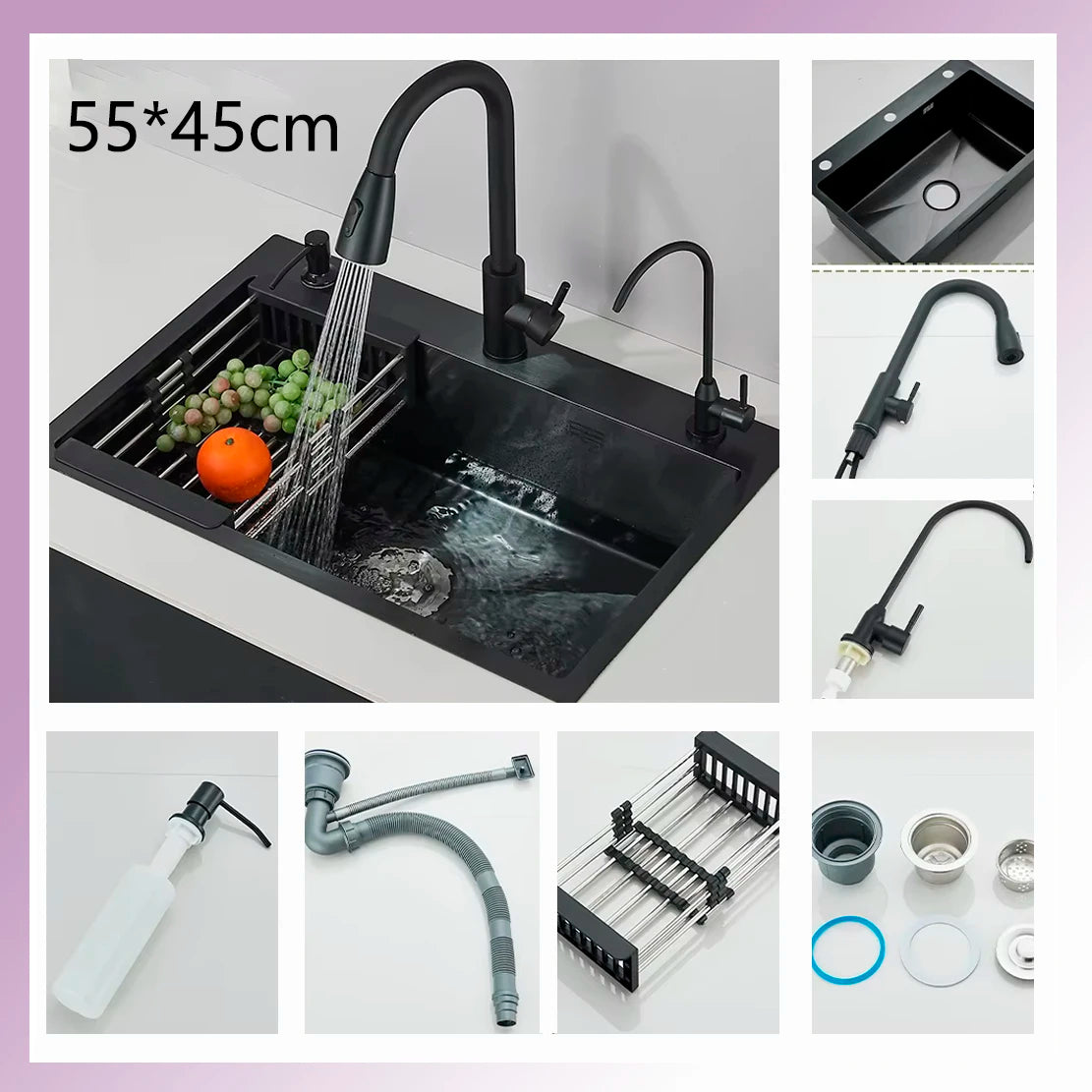 Grifo de fregadero de cocina, pantalla Digital integrada grande