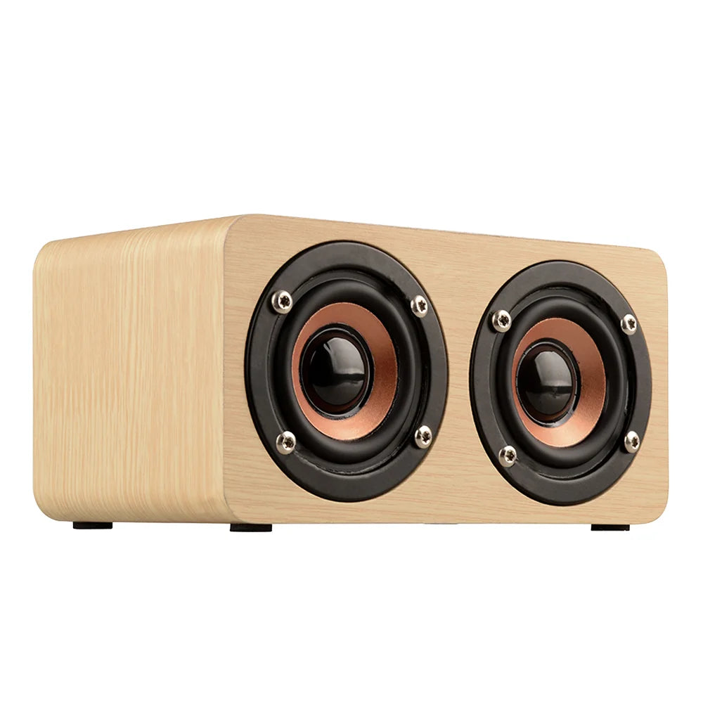 Altavoz Subwoofer Retro de Madera, Portátil, Mini