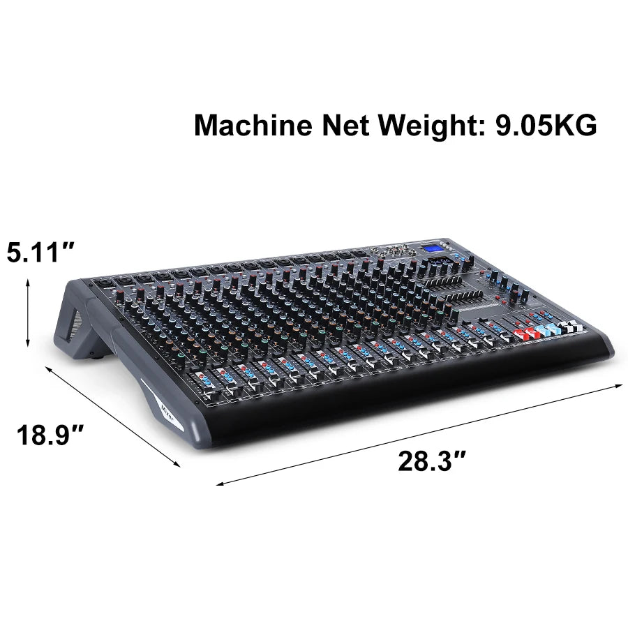 Mezclador de Audio Profesional Biner PG18 de 18 Canales
