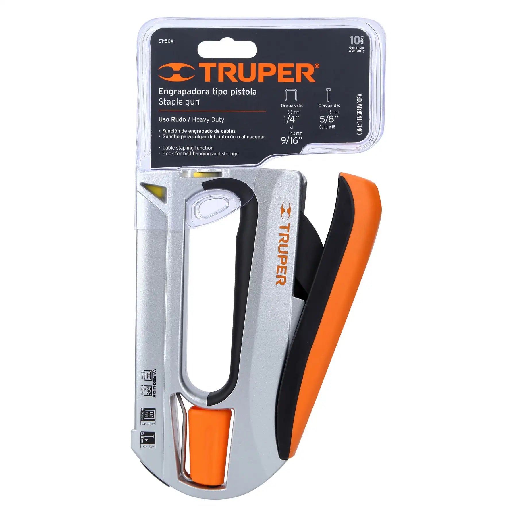 Grapadora/clavadora neumática Truper de tipo pistola de ET-50X