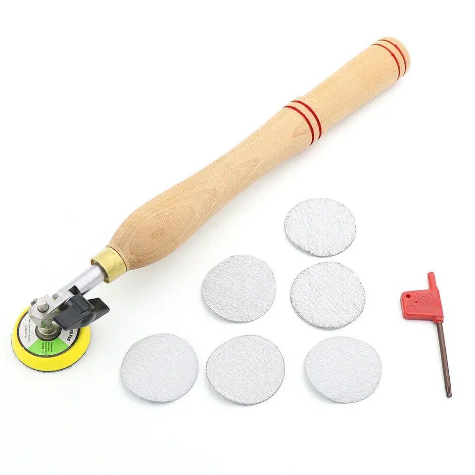 Lijadora de cuenco de madera con disco de lijado