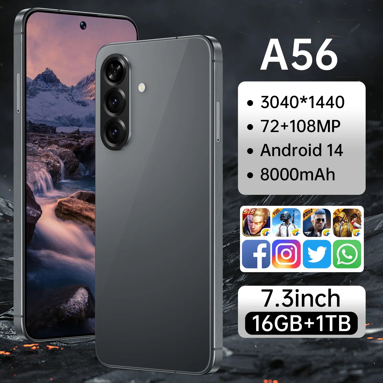 Smartphone 16GB + 1TB Android
