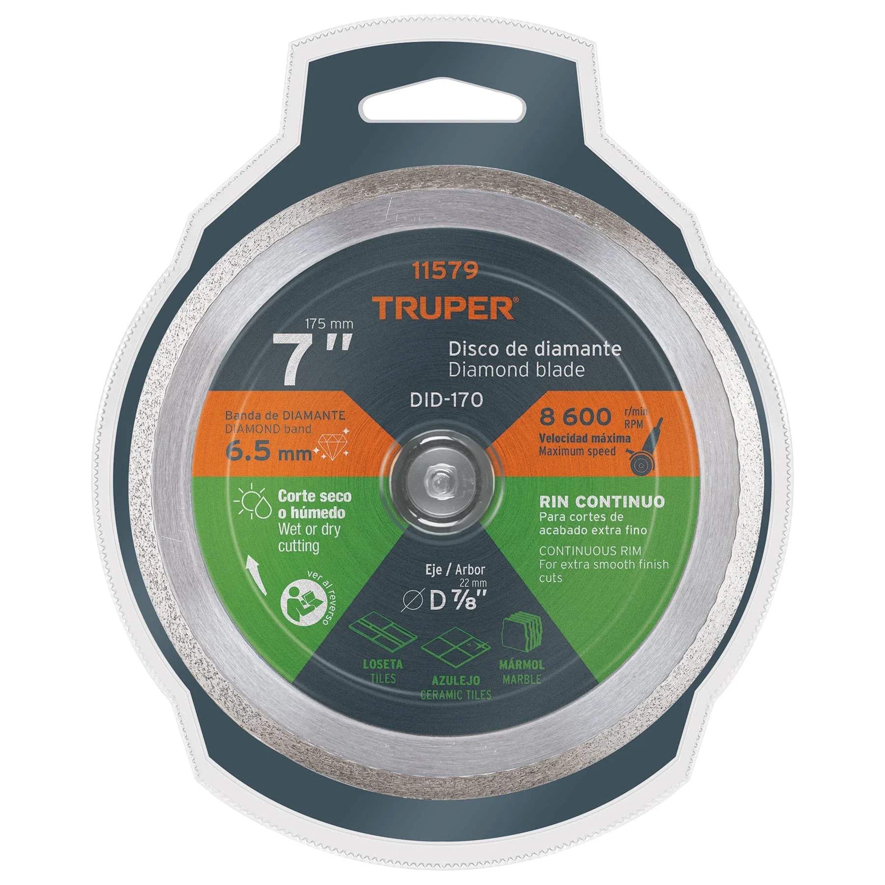 Truper DID-170 Hoja de diamante continuo 7 'X 2,2mm Hoja de sierra