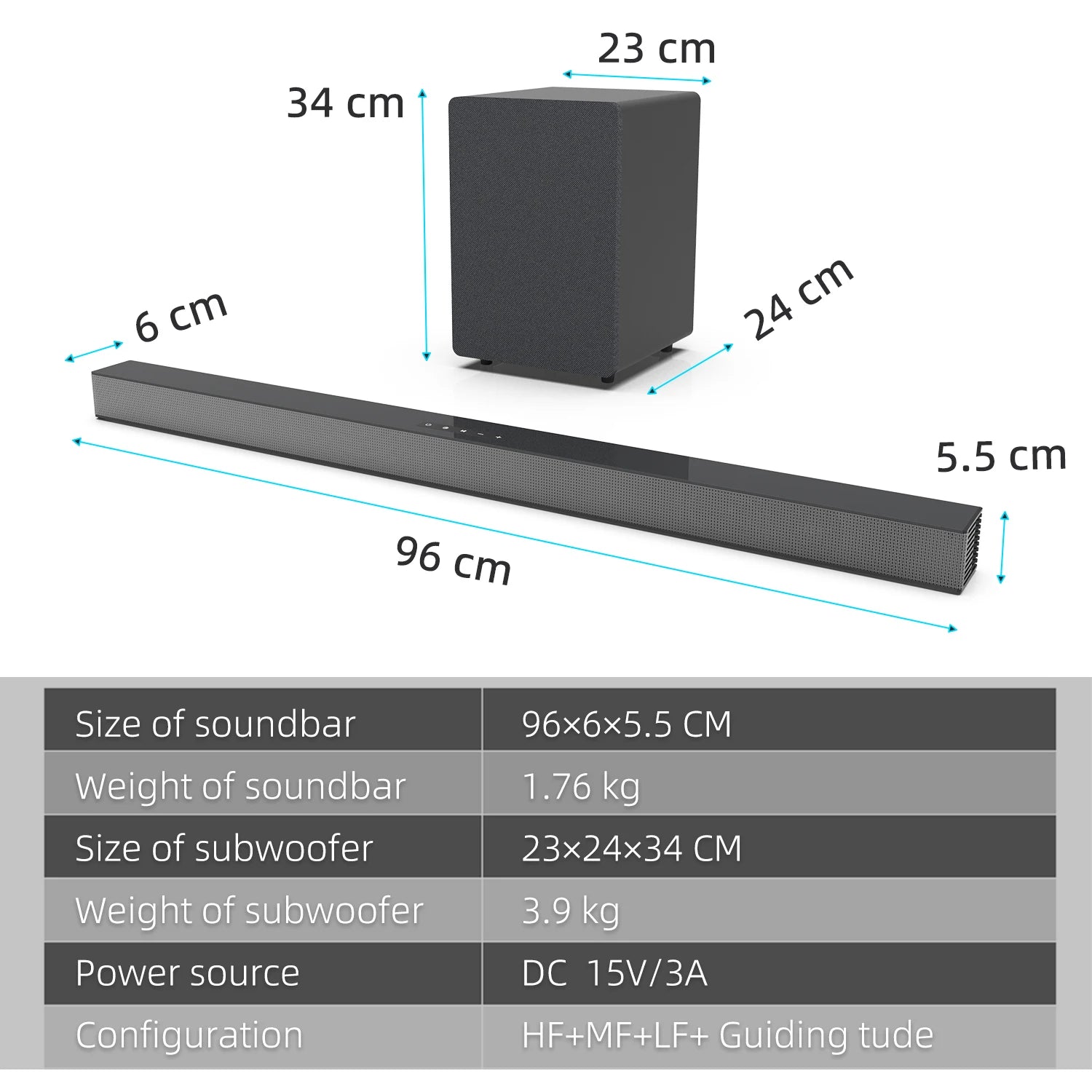 Barra de sonido de TV LCD
