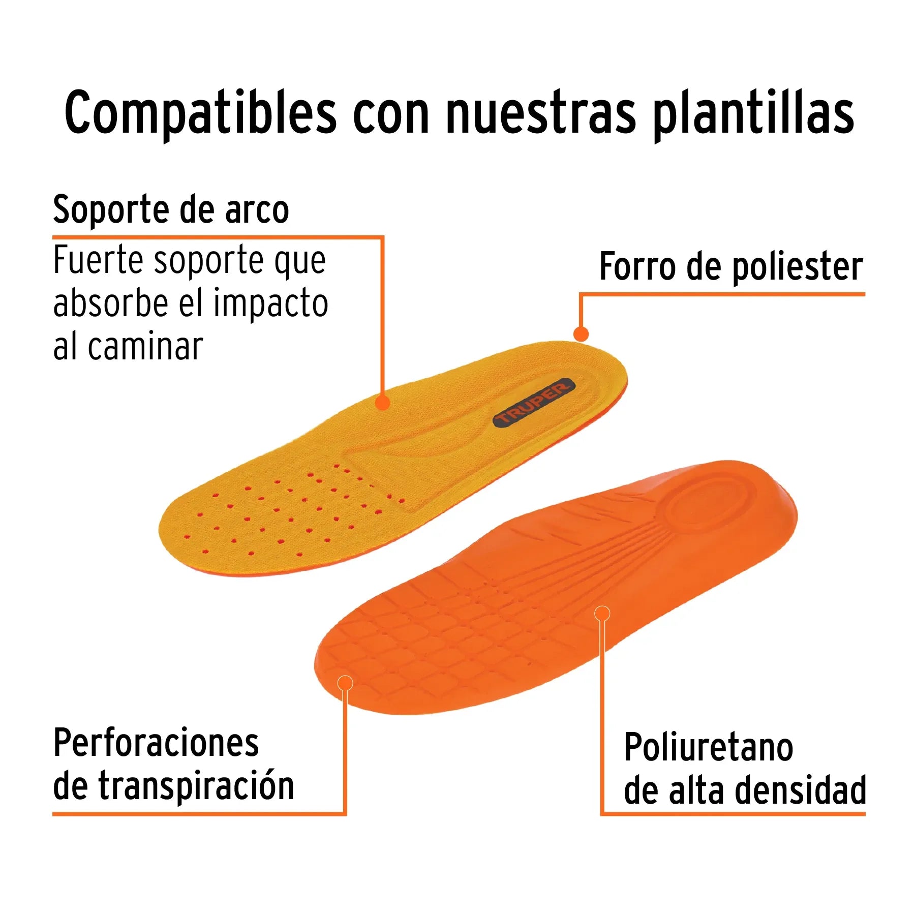 Bota de Seguridad Marrón Truper, Anti Fatiga, 1 Unidad