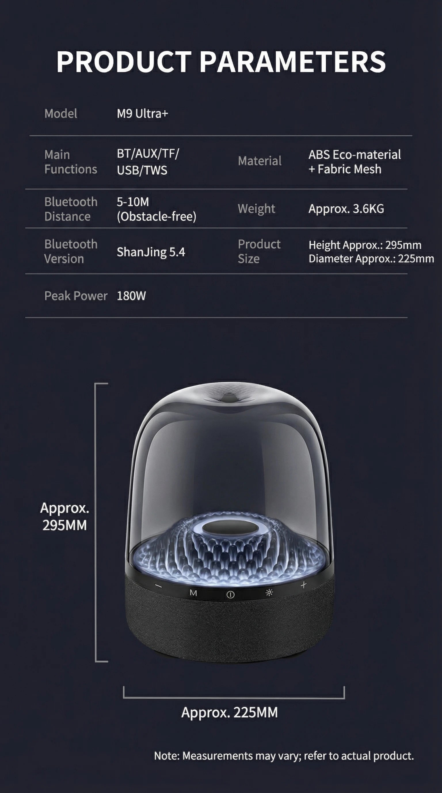 Altavoz Premium con Control Táctil
