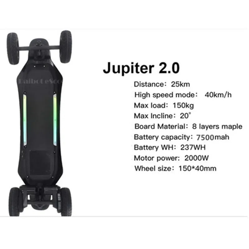 Patinete eléctrico de cuatro ruedas