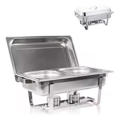 Shorbull - Recipiente para Buffet de Acero Inoxidable de 1/2 Tamaño