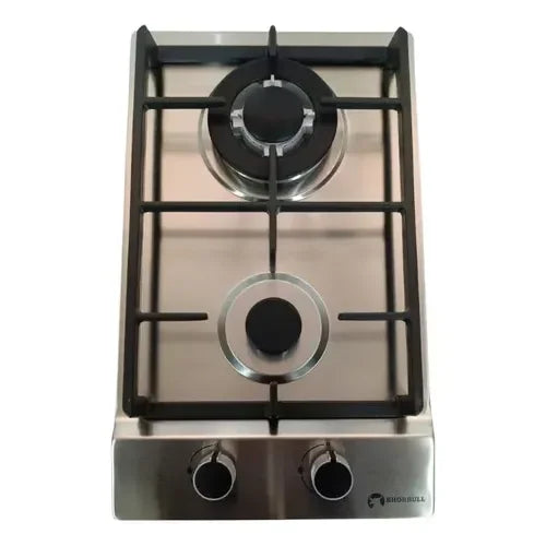 Estufa de Acero Inoxidable de 2 Quemadores Shorbull