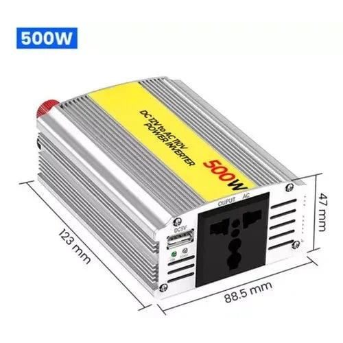 Inversor de Voltaje de 500w con Cargador UPS, Voltaje 12vdc/110vac