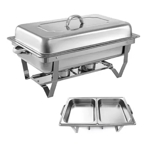 Shorbull - Recipiente para Buffet de Acero Inoxidable de 1/2 Tamaño