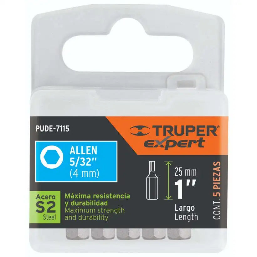 Juego de Destornilladores Expert PUDE-7115 de 5/32 Pulgadas con Punta Hexagonal
