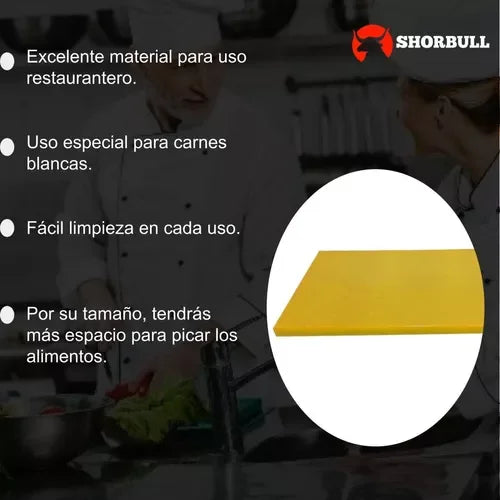 Tabla de cortar Shorbull amarilla