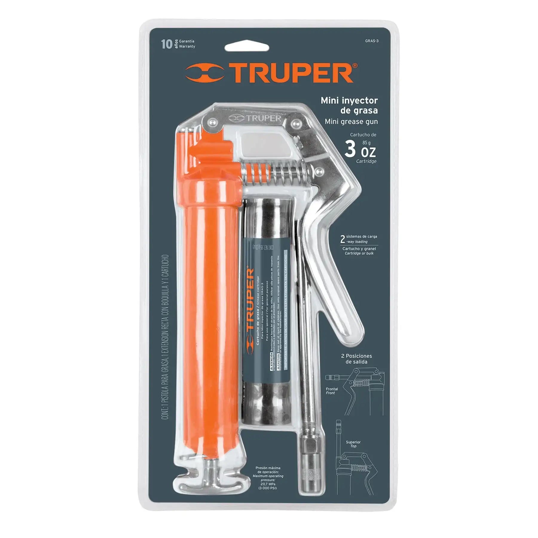 Truper Mini Grassera 3 oz Pistola de grasa