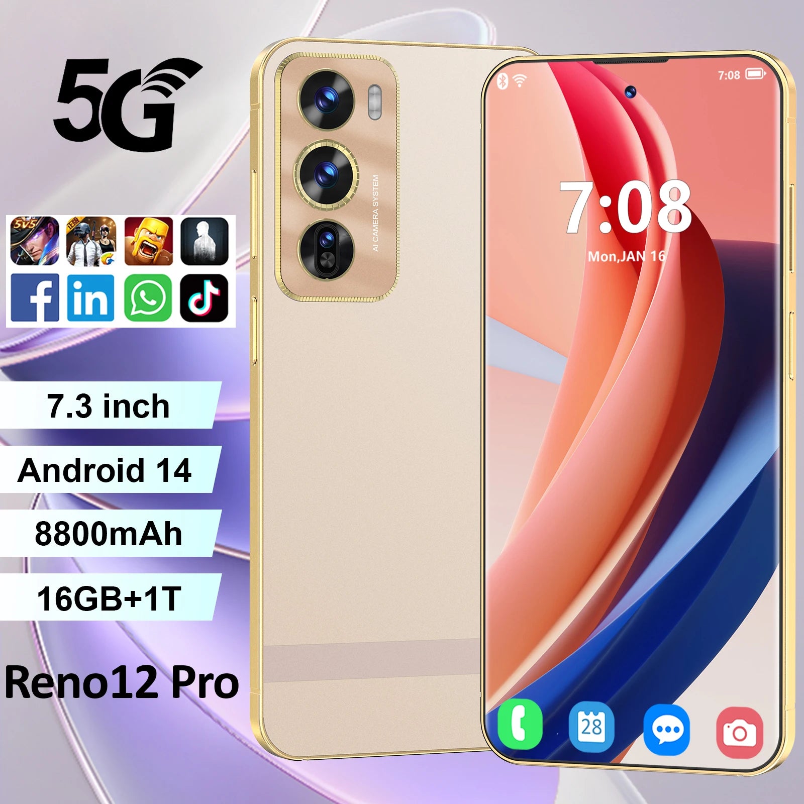 Teléfono móvil de 512GB 5G