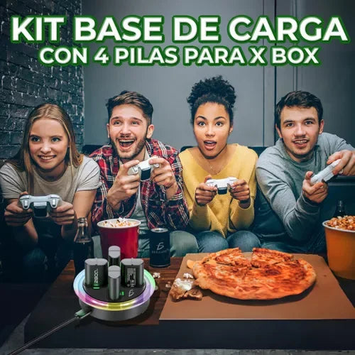 Cargador de 4 Baterías para X B S/x 4 Baterías de 2800 mAh Negro