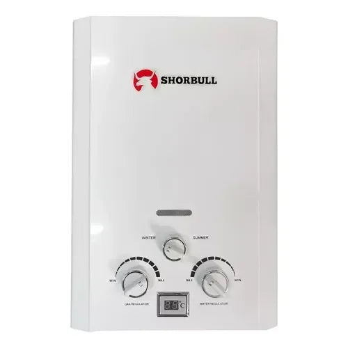 Calentador de Agua Instantáneo a Gas LP Shorbull de 8L