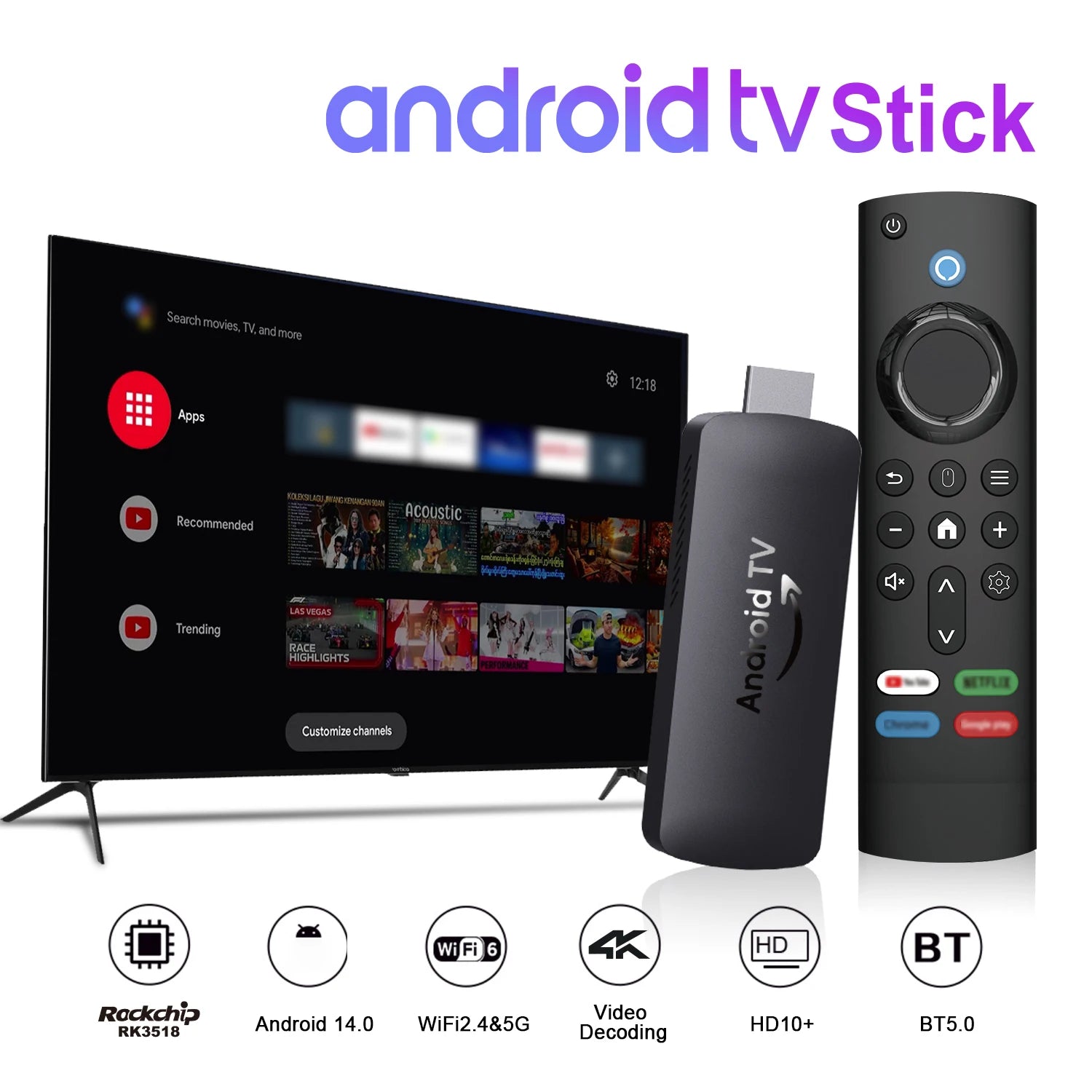 TV Box Android 4K, Android TV Stick
