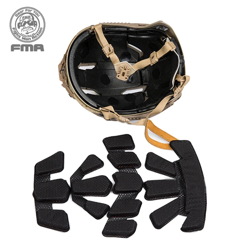 Casco balístico táctico Caiman FMA con riel cubierta NVG