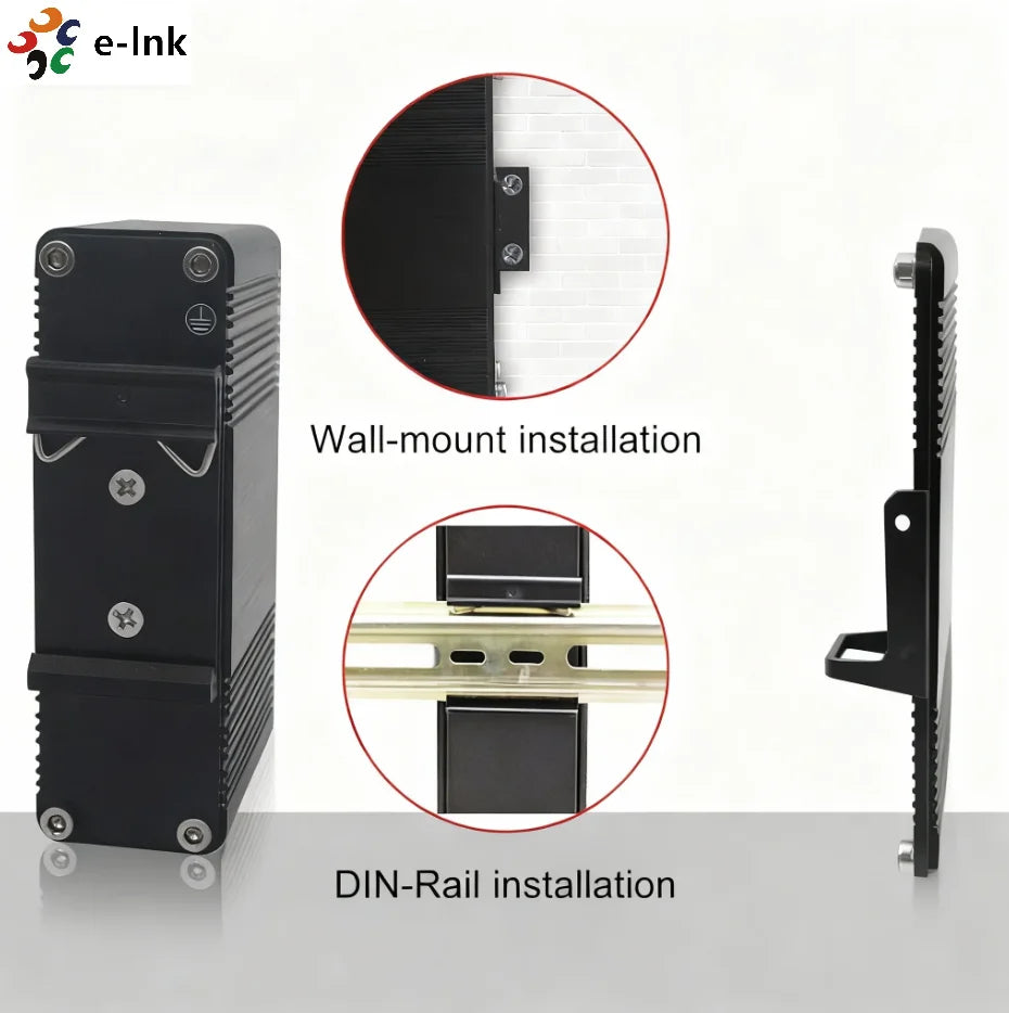 Switch PoE+ Industrial de 4 Puertos Gigabit con Ranura SFP